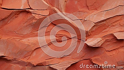 Rustic Elegance: Red Sandstone Serenity. AI generate Stock Photo