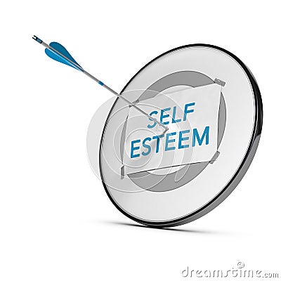 Achieve Self Esteem Cartoon Illustration