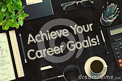 Achieve Your Career Goals Concept. 3D render. Stock Photo