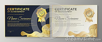 Achievement certificate best award diploma Stock Photo