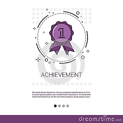 Achievement Medal Appreciations Business Evaluation Icon Vector Illustration