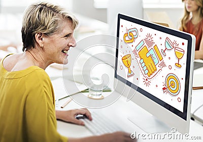 Achievement Success Teamwork Partnership Concept Stock Photo