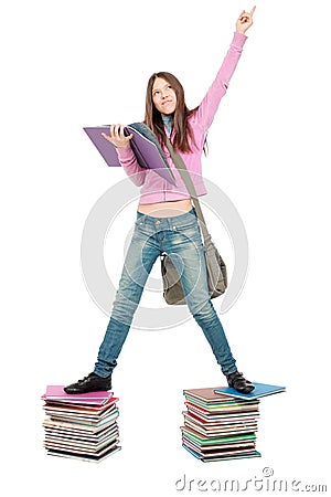 Achiever girl Stock Photo