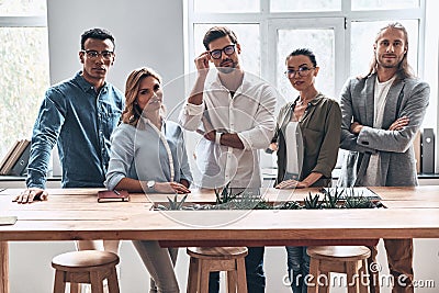 Achieving best results together. Stock Photo