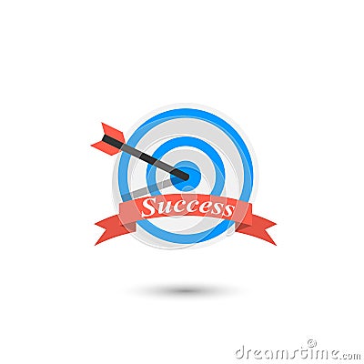 Achieving goal Vector Illustration