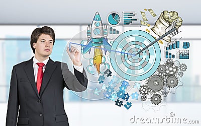 Achieving a goal Stock Photo