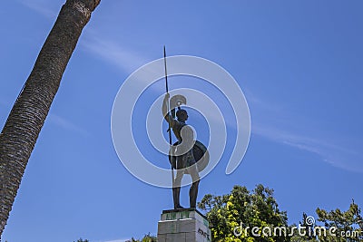 Achilles statue in Achilleion palace also called Sisi Palace on Corfu Island, Greece Editorial Stock Photo