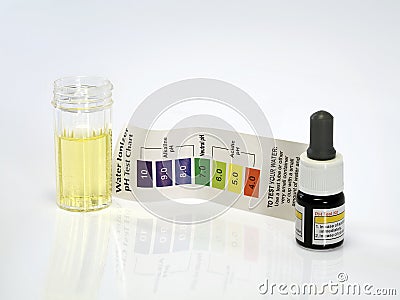 Acid acidic water test ph reagent Stock Photo