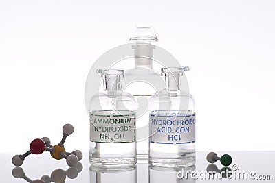 Acid and base chemistry Stock Photo