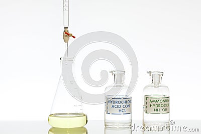 Acid and base chemistry Stock Photo