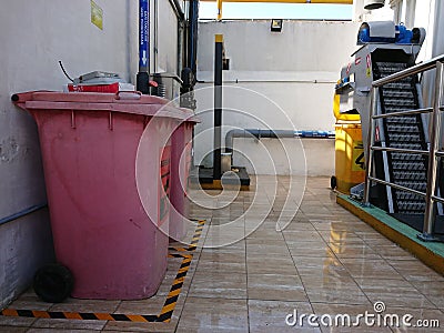Intake Water Pump Station Area, Factory wastewater treatment Stock Photo