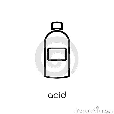 Acid icon. Trendy modern flat linear vector Acid icon on white b Vector Illustration
