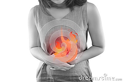 Acid Reflux Disease Symptoms Or Heartburn Stock Photo