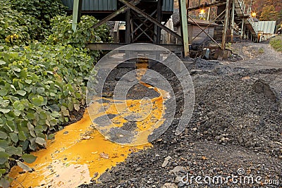 Acid rock drainage, Appalachia Stock Photo