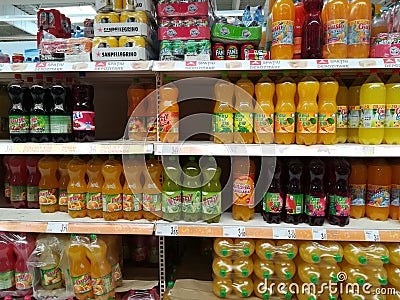 Acidified juices Editorial Stock Photo