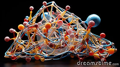 acids protein model Cartoon Illustration