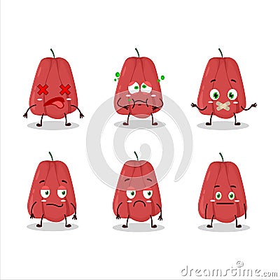 Ackee cartoon in character with nope expression Vector Illustration