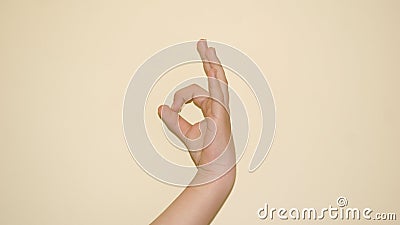 Acknowledgment hand ok. Stock Photo