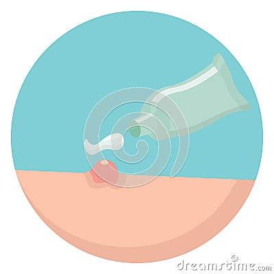 Acne and breakout solution Vector Illustration