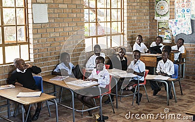 Afircan school children in classroom Editorial Stock Photo