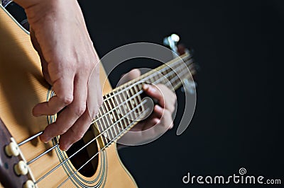 Acoustic bass Stock Photo