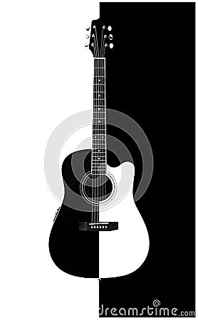 Acoustic-electric guitar Stock Photo