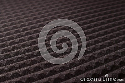 Acoustic foam, sound dampening insulation, selective focus Stock Photo