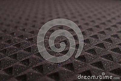 Acoustic foam, sound dampening insulation, selective focus Stock Photo
