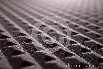 Acoustic foam, sound dampening insulation, selective focus Stock Photo