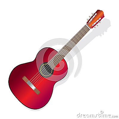 Acoustic guitar Vector Illustration