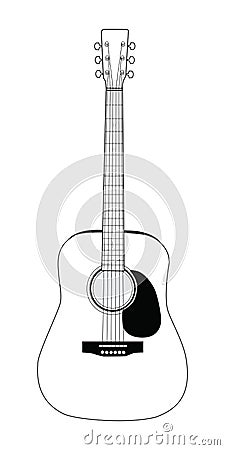 Acoustic guitar Vector Illustration