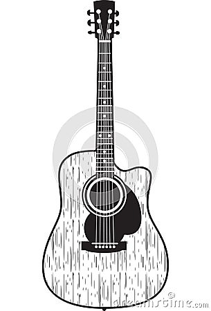 Acoustic guitar Vector Illustration