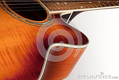 Acoustic guitar detail Stock Photo