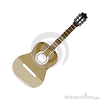 Acoustic guitar icon Vector Illustration