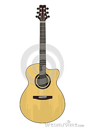 Acoustic Guitar Vector Illustration