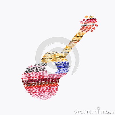 Acoustic guitar silhouette Vector Illustration