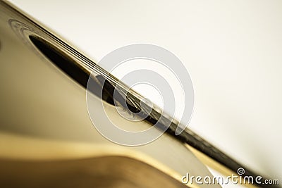 Acoustic Guitar Soundhole and Rosette Stock Photo