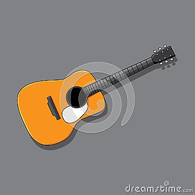 Acoustic Guitar Vector Illustration