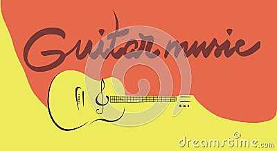 Acoustic guitar Vector Illustration