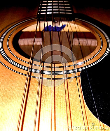 Acoustic guitar wallpaper full hd image Stock Photo