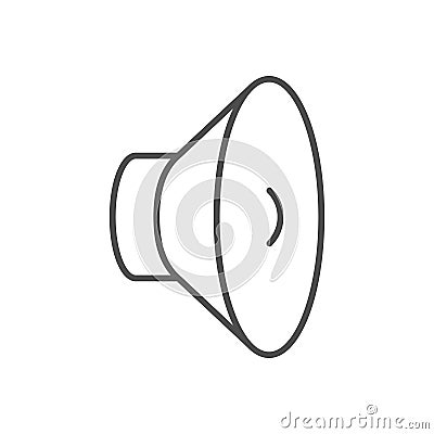 Acoustic loudspeaker line outline icon Vector Illustration