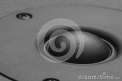 Acoustic loudspeaker macro pictures Stock Photo