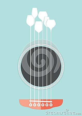 Acoustic Party Vector Illustration