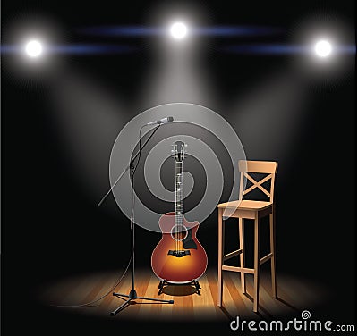 Acoustic stage Stock Photo