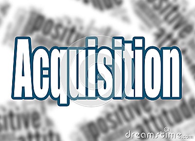Acquisition word with word cloud background Stock Photo