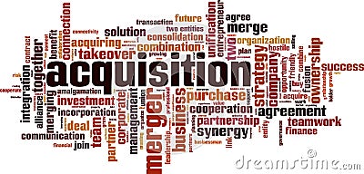 Acquisition word cloud Vector Illustration