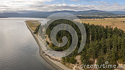 Aerial View of Marlyn Nelson County Park, Sequim, Washington. Stock Photo