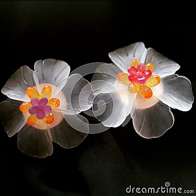 Acrilic art flower Stock Photo