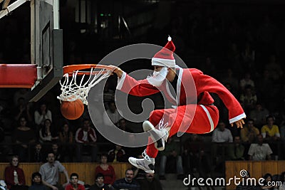 Acrobatic basketball show Editorial Stock Photo