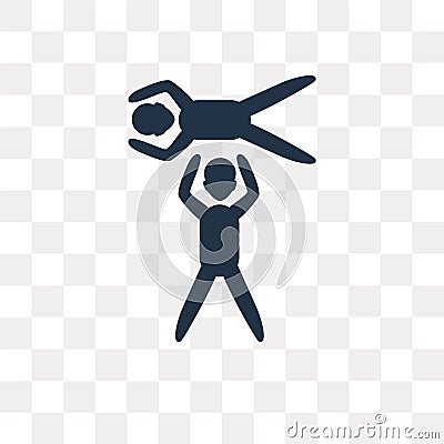 Acrobatic vector icon isolated on transparent background, Acrobatic transparency concept can be used web and mobile Vector Illustration